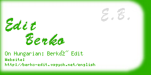edit berko business card